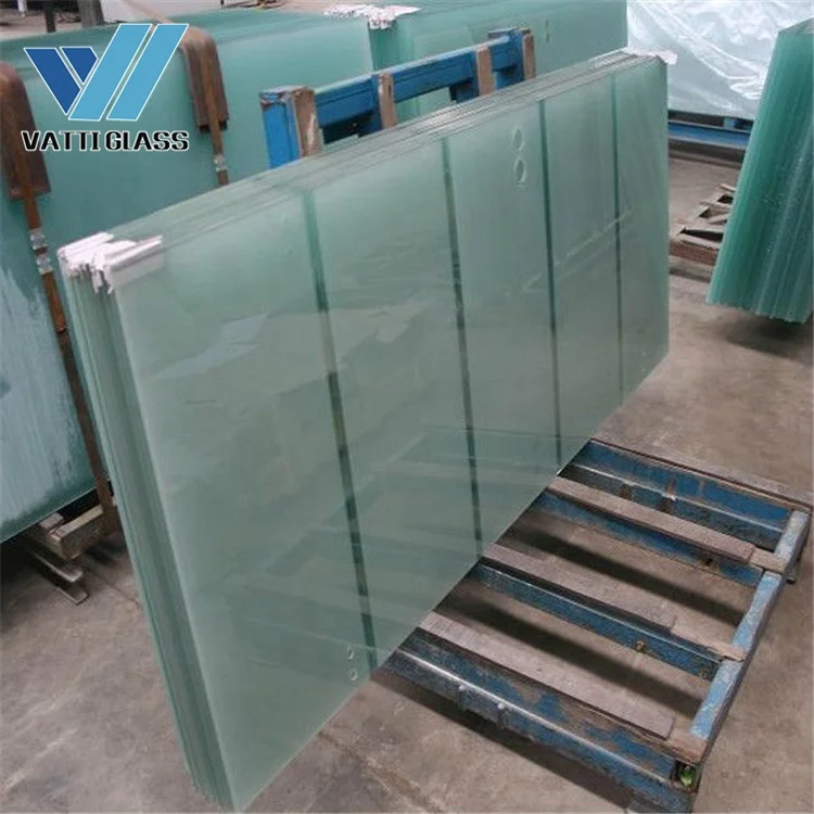Tempered Door Glass Acid Etched Balcony frameless frosted glass