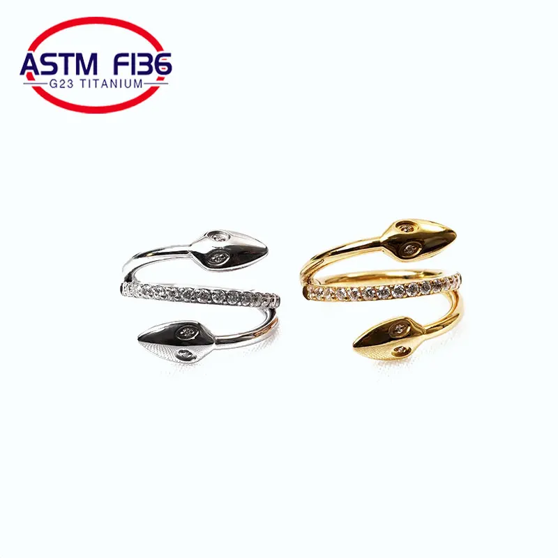 G23 Titanium Earrings Nose Piercing Ear Helix Ear Cartilage Ring Zircon Hinged Body Piercing Jewelry