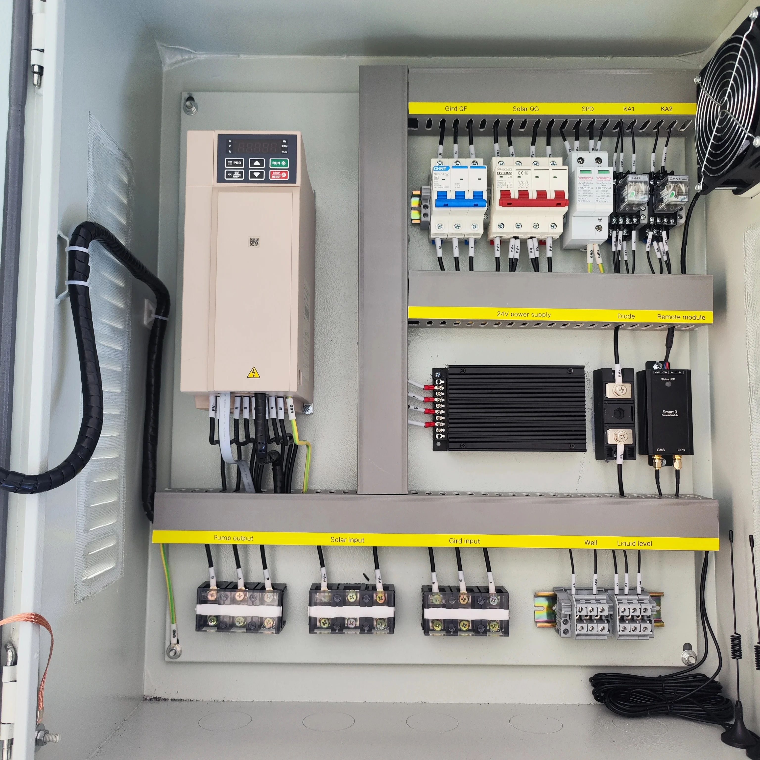 Veichi 110V 220V 380V single phase to 3 phase converter 5.5kw 2.2kw 11kw ac-dc vdf solar pump inverter