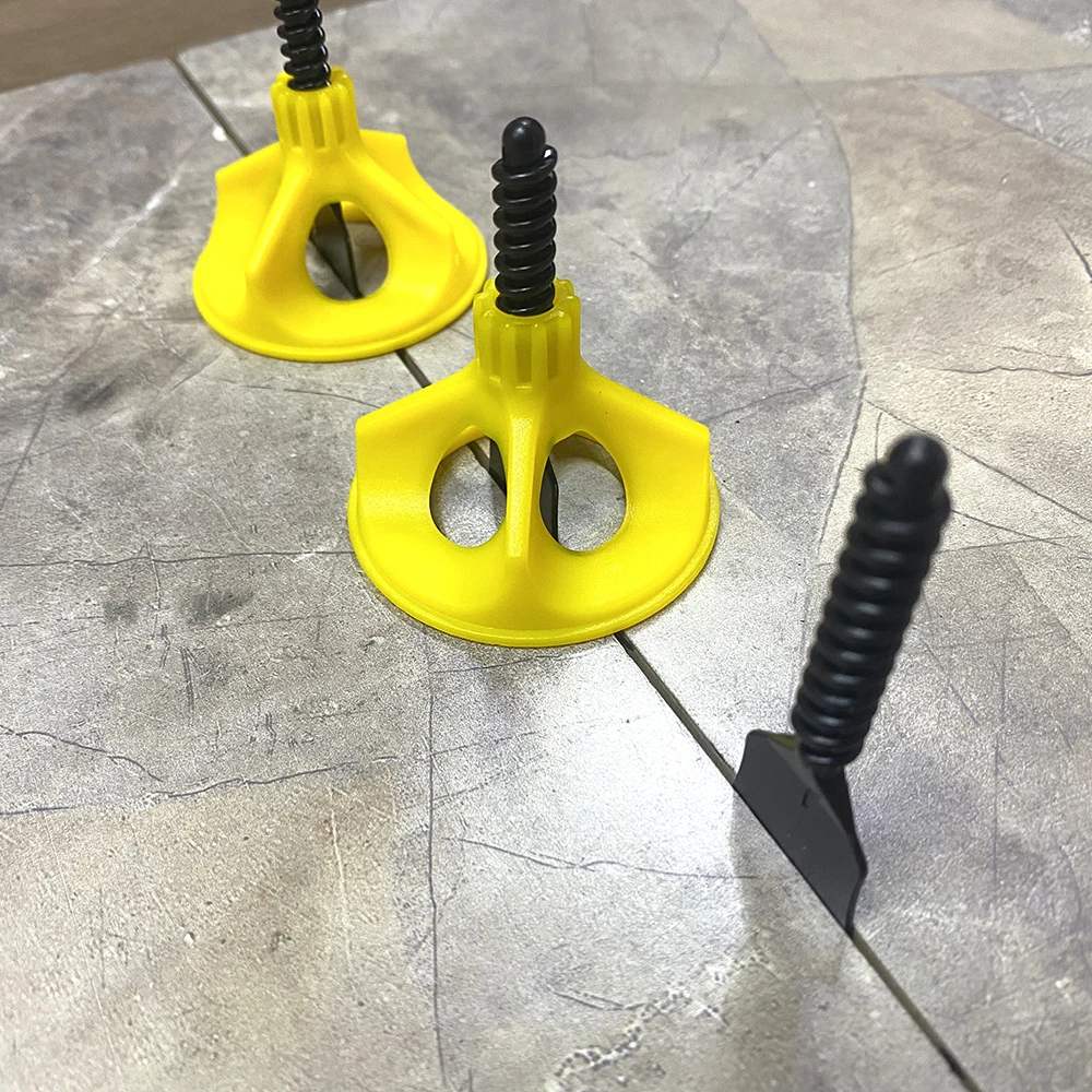 tile leveling system cap spiral base tile spacer spin doctor self leveling tile positioning twister leveler system Threaded Post