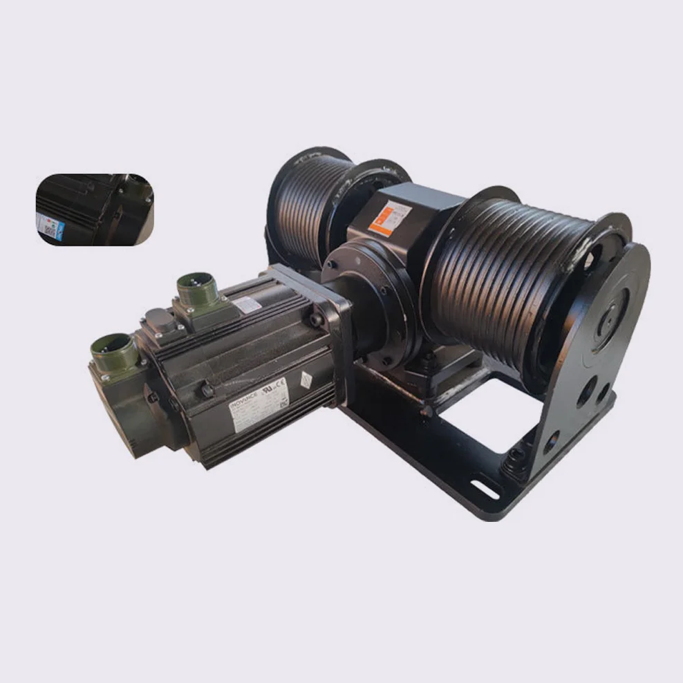 Double Rope Synchronous Operation High Speed Electric Winch Self Arranged Rope Intelligent Servo Winch