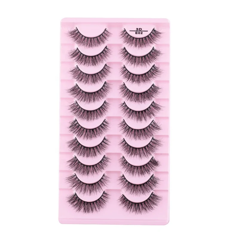 3D Messy Full Strip Eyelashes faux mink Natural False Eyelash Manufacturer