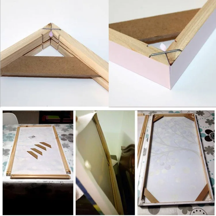  Wholesale Customized Stretcher Bars Solid Pine Wood Bulk Wooden Diy Frames for Canvas Printings portrait