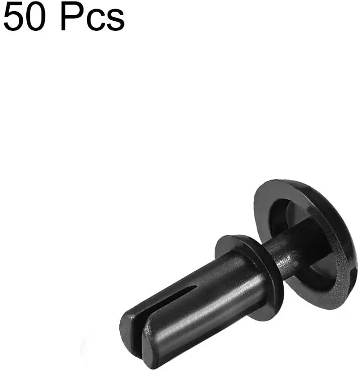 Plastic 6mm black rivet nylon white round head snap push rivet