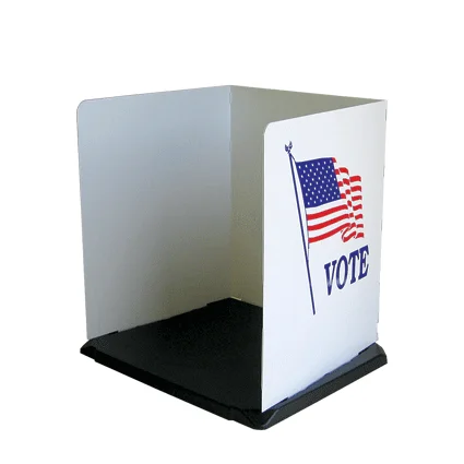 Foldable corrugated cardboard plastic voting booth polling stations ballot boxes for election