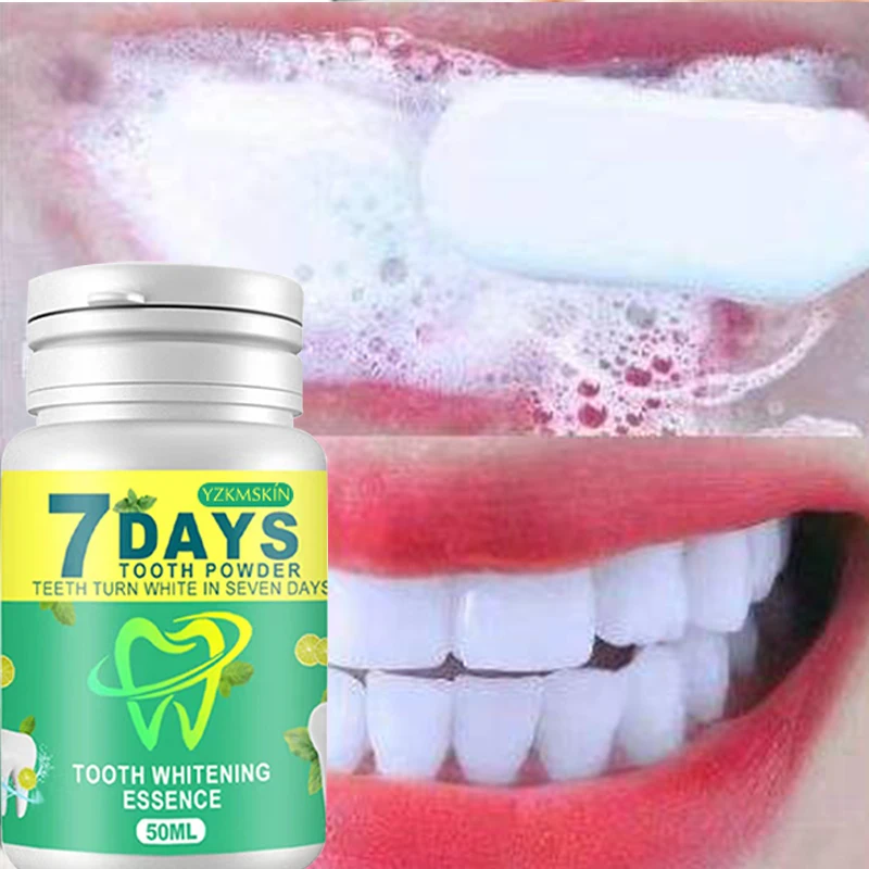 Wholesale Private Label 50ml 7 day Oral Hygiene Care Remove Tooth Yellow Stains Cleaning Bleaching White Teeth Whitening Powder