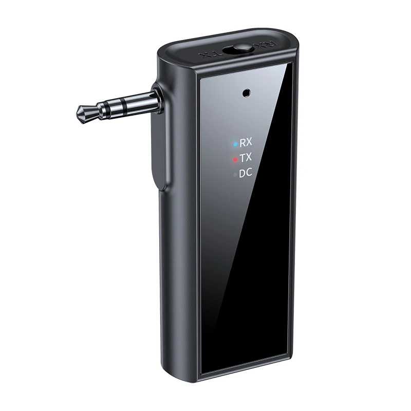 HG hot sale 2 in 1 3.5mm portable Mini Stereo Wireless bluetooth Audio Adapter handsfree support TF card for TV