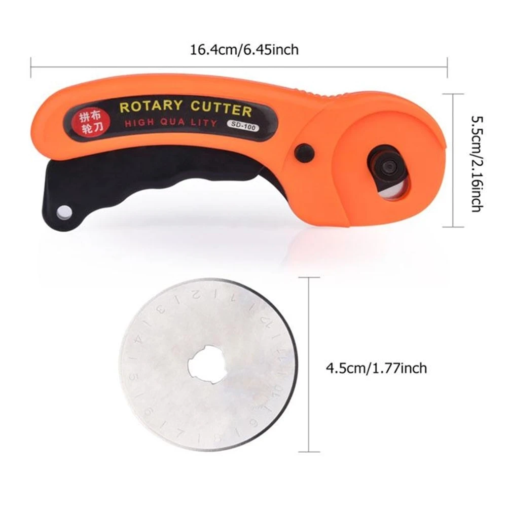 DIY Arts Crafts Cutting Tool Patchwork Roller Wheel Round Knife Sewing Accessories Leather Paper Fabric Cloth Rotary Cutter Tool
