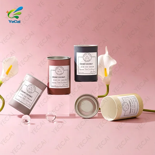 Ice Cream paper tube Circular Gift Package Cookie Packaging Cocoa powder sustainble recycle container coffee paper tubes