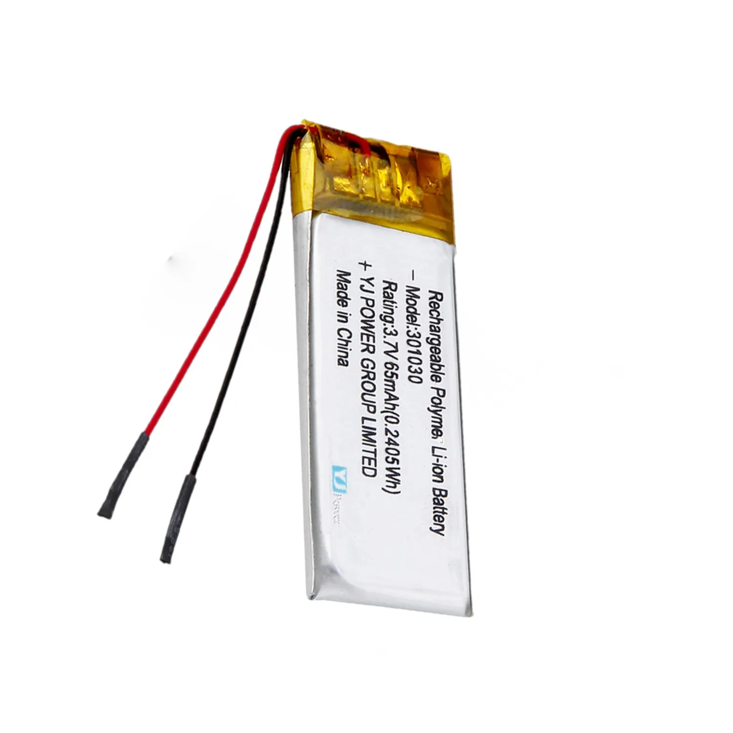 Small  3.7v 65mah li-ion battery YJ301020  lithium ion battery for VR glasses smart watch