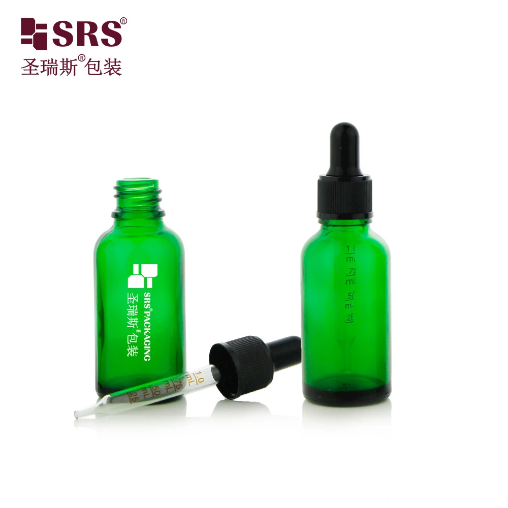 Ready to ship  amber clear green glass 30ml dropper bottle 5ml 10ml 20ml 50ml 100ml
