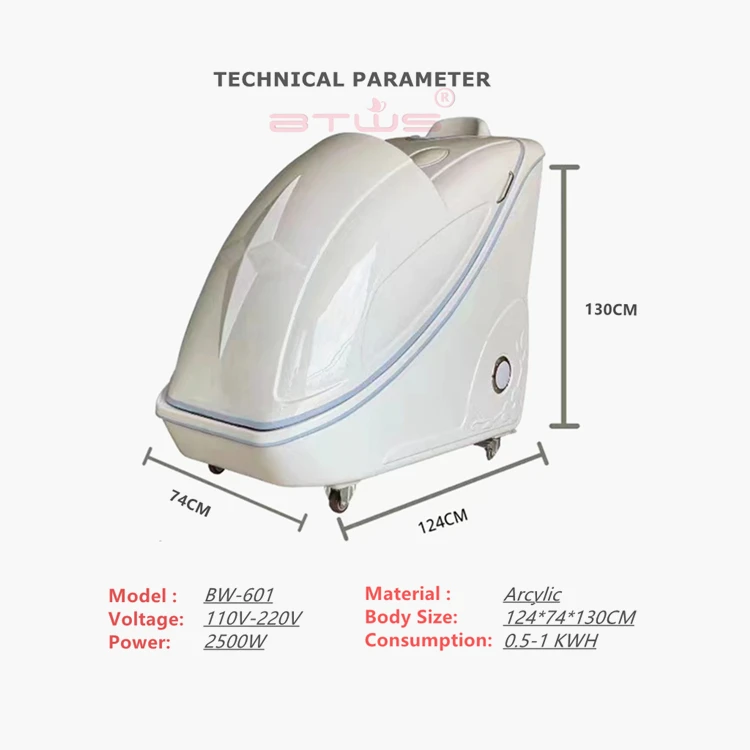  Hydrogen ozone sauna spa capsules far infrared dome for beauty Sweating Detox Weight Loss Anti-Puffiness