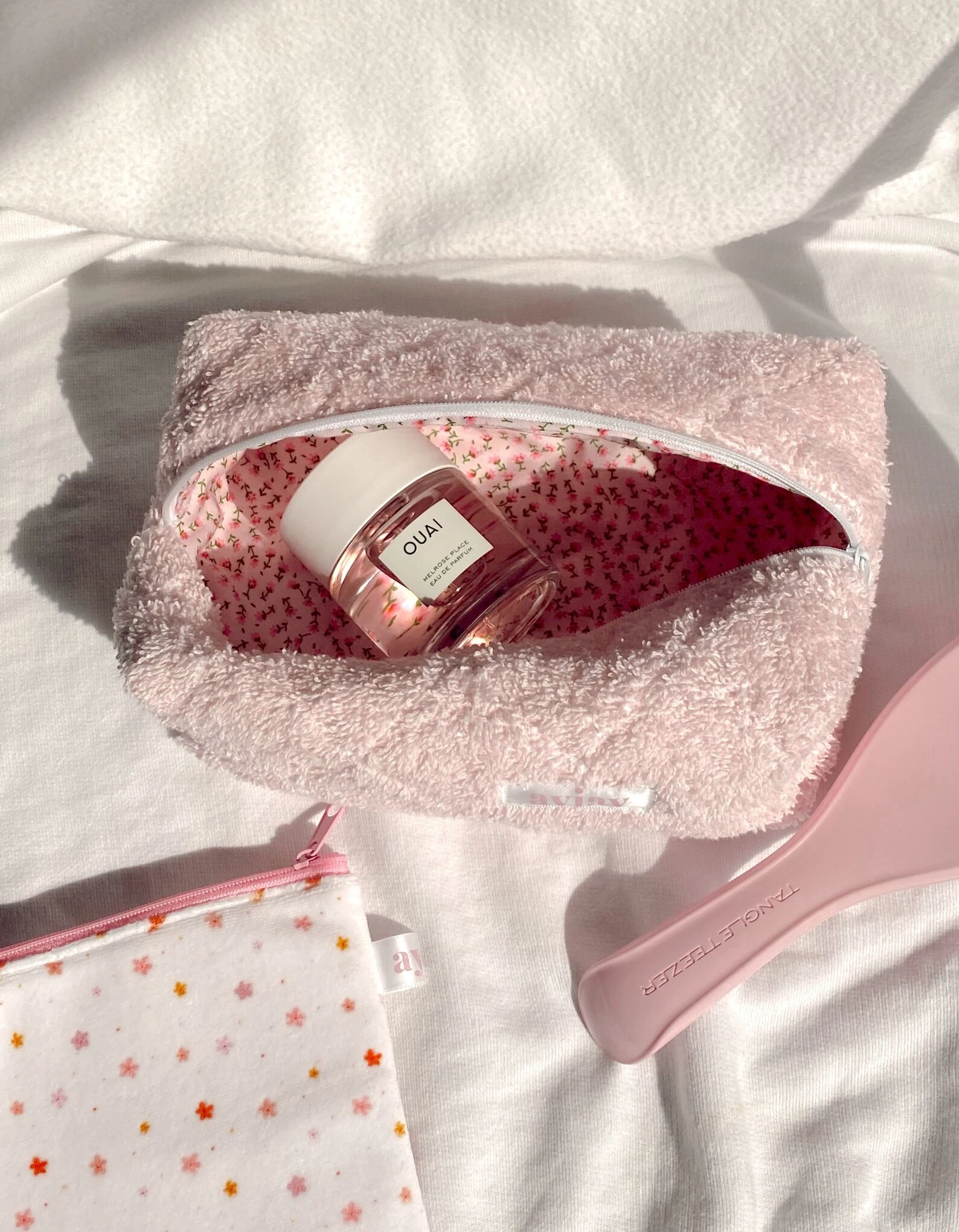 Оптовая продажа 2021 Terrycloth Towelling мягкая ткань Водонепроницаемая Дамская Косметическая сумка для макияжа Сумки Терри изготовление на