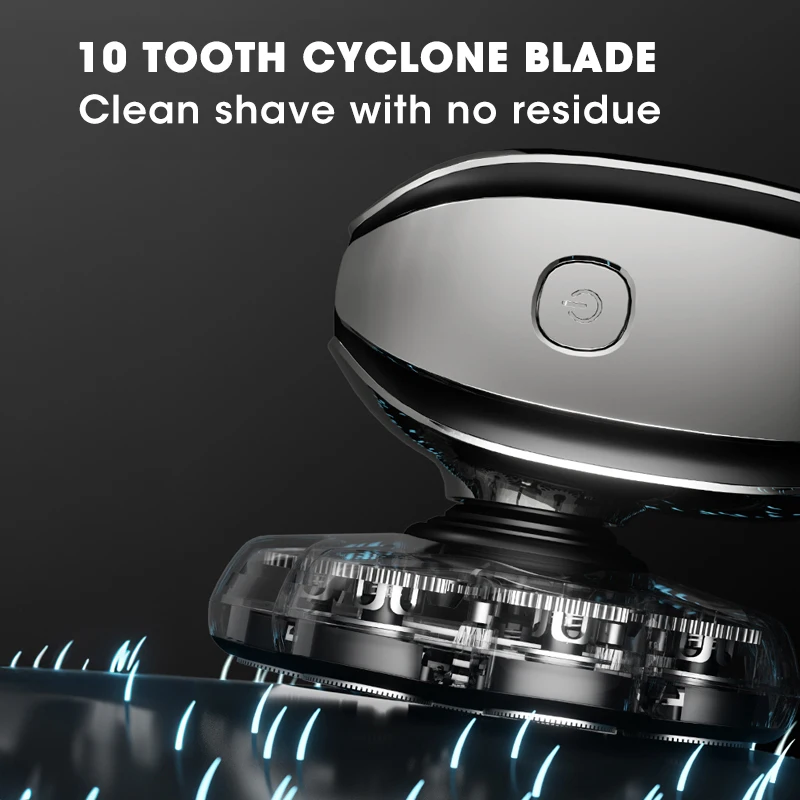 Lanumi LK-8610 6 in 1 Magnetic 8D bald shaver for bald LCD display rotary shaver men 2024 Whole body washing 8d head shaver