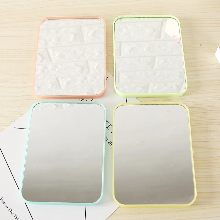 Espejos HD Foldable Desktop Mirror Plastic Frame Single Sided Square Mini Pocket Mirror Portable Makeup Mirror For Women