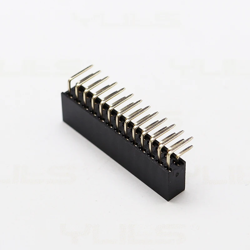 High quality pitch 2.54mm height 8.5mm positions 10-100pin Y type 90 degree dual row header female right angle Connector