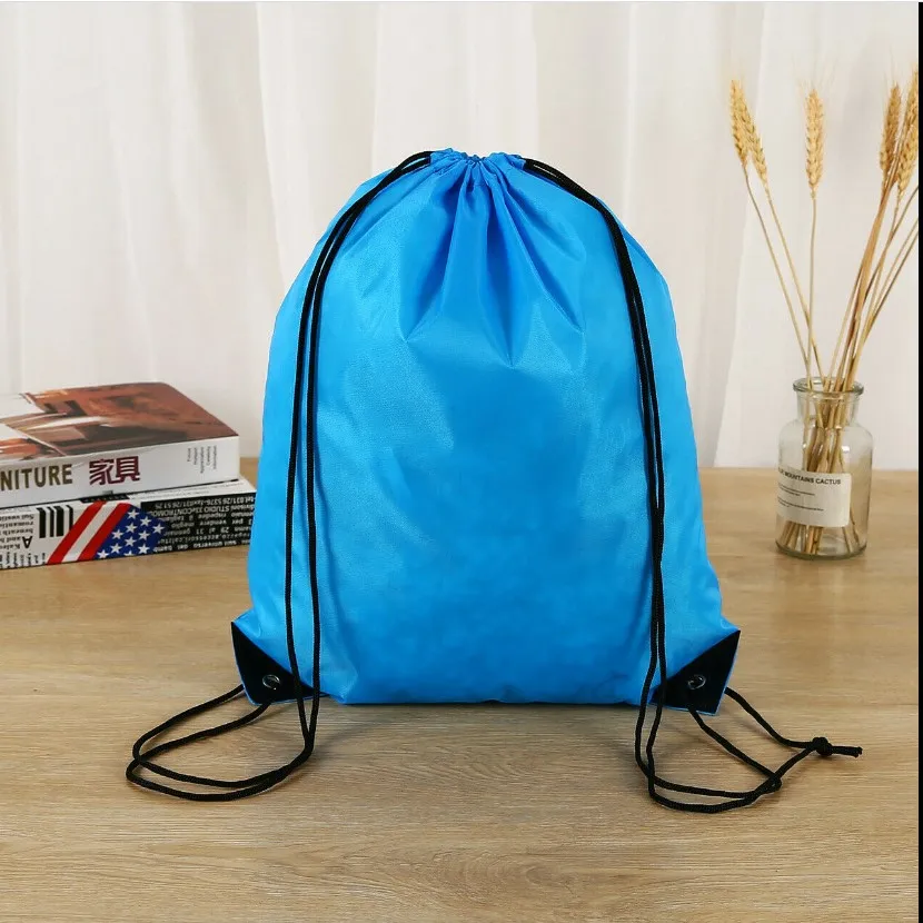 New Polyester American Flag Polyester Drawstring Bag/Backpack/School Tote