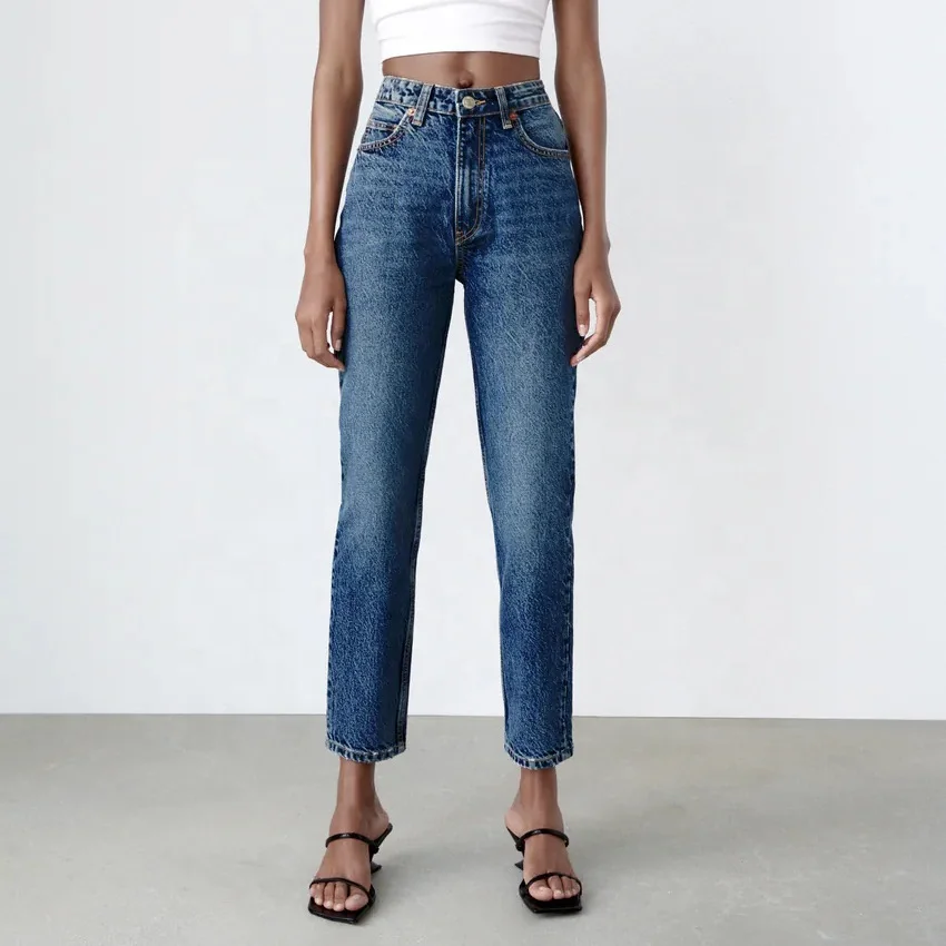 Basic casual high quality lady women wholesale China fancy pants jeans