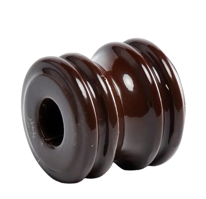Hongxing Good Quality White and Brown Isolator Porcelain Insulator ANSI 53-1