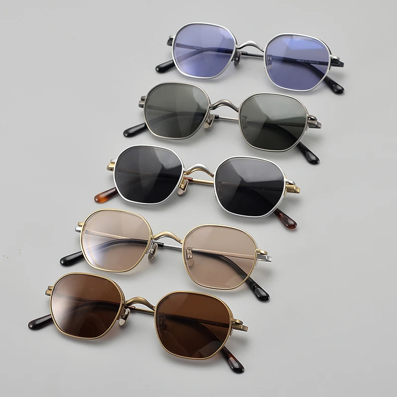High quality pure titanium removable dual purpose men fashion sun frame magnetic clip children retro fashion UV protection frame