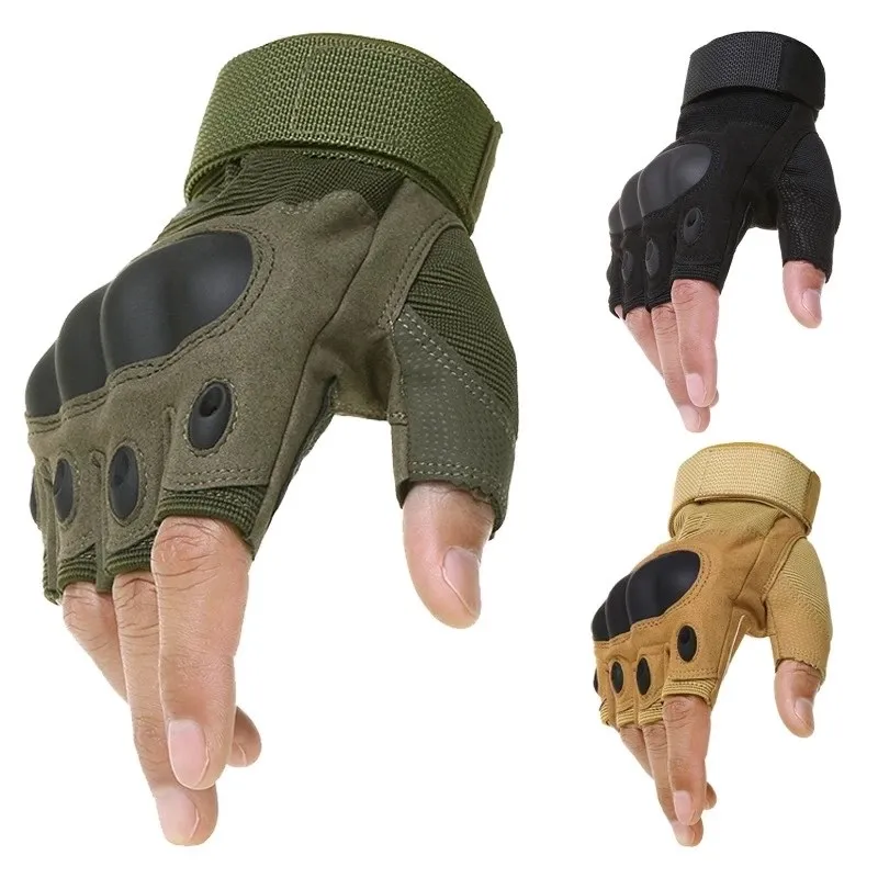 New Tactical Protective Gloves Outdoor Riding Half-finger Gloves Army Fan CS Wild Jungle Hunting Hiking Military Gloves