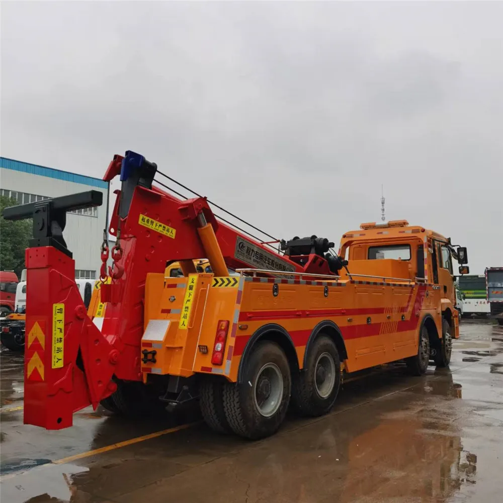 20T New Shacman Wrecker Remote Control Underlift Recovery Truck with 2 PCS 10T Hydraulic Winch