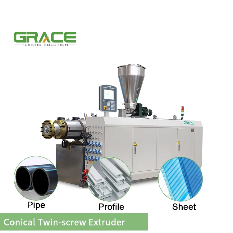 Grace Machinery Twin Compounding Double Screw Plastic Extruder Price Extrusion Machine For Sale