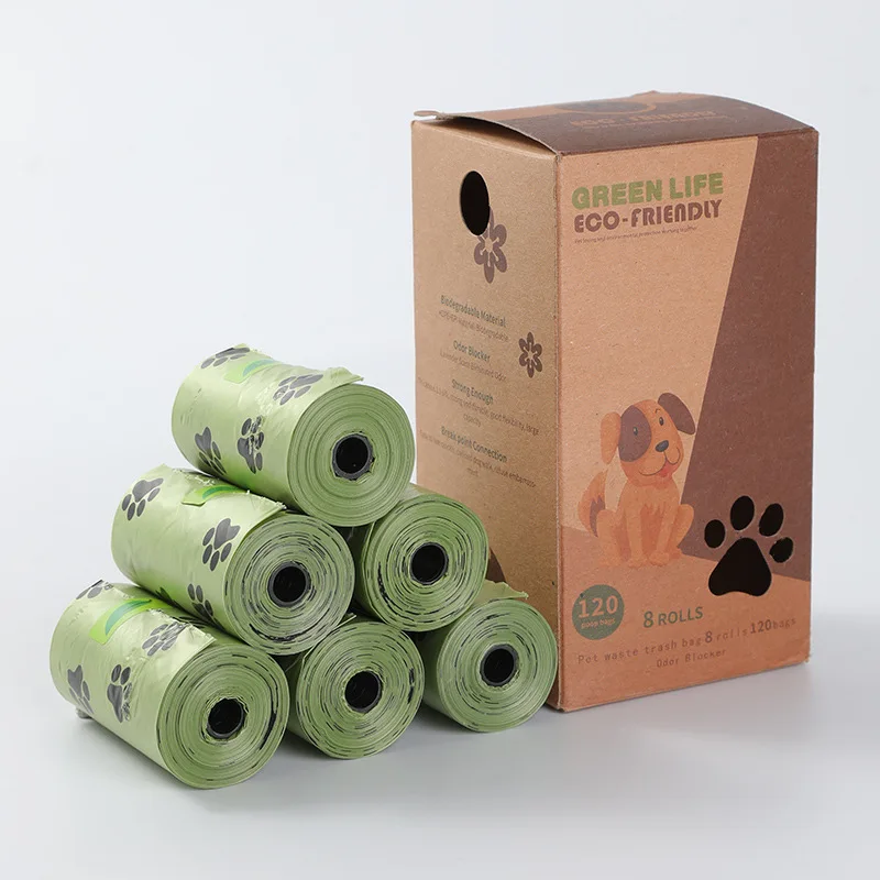 Rarewe Pet Product Box-Packed Dog Poop Bag Pet 8Rolls/Box Eco-Friendly Pet Poop Bag High Quality Biodegradable Poop Bags For Dog