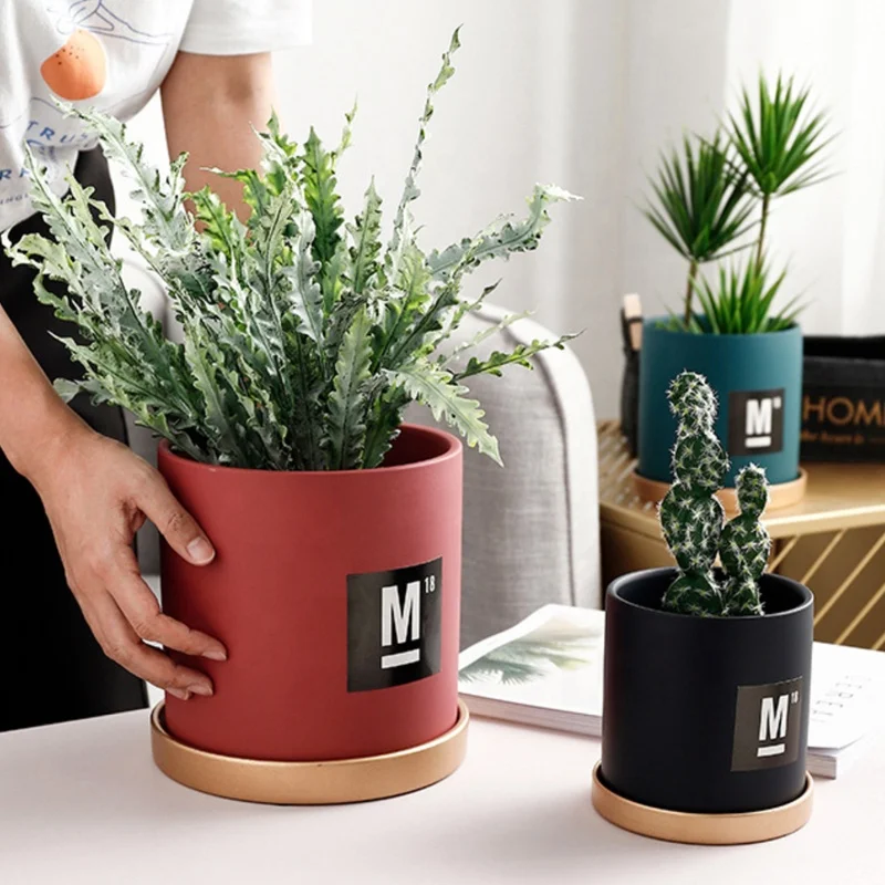 
Colorful Ceramic Mini Flower Seedling Nursery Pot Garden Plant Pot Home Decoration 