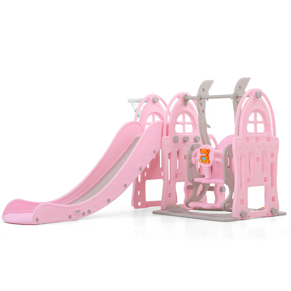 3 in 1  indoor play house plastic kids infant kids swing and slide set