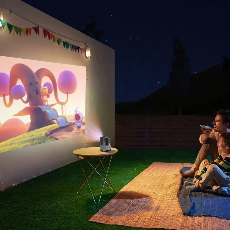 CAIWEI 4K 720P 450 ANSI Projector Smart Android 9.0 Projectors Mobile Home Theater Projectors for Entertainment