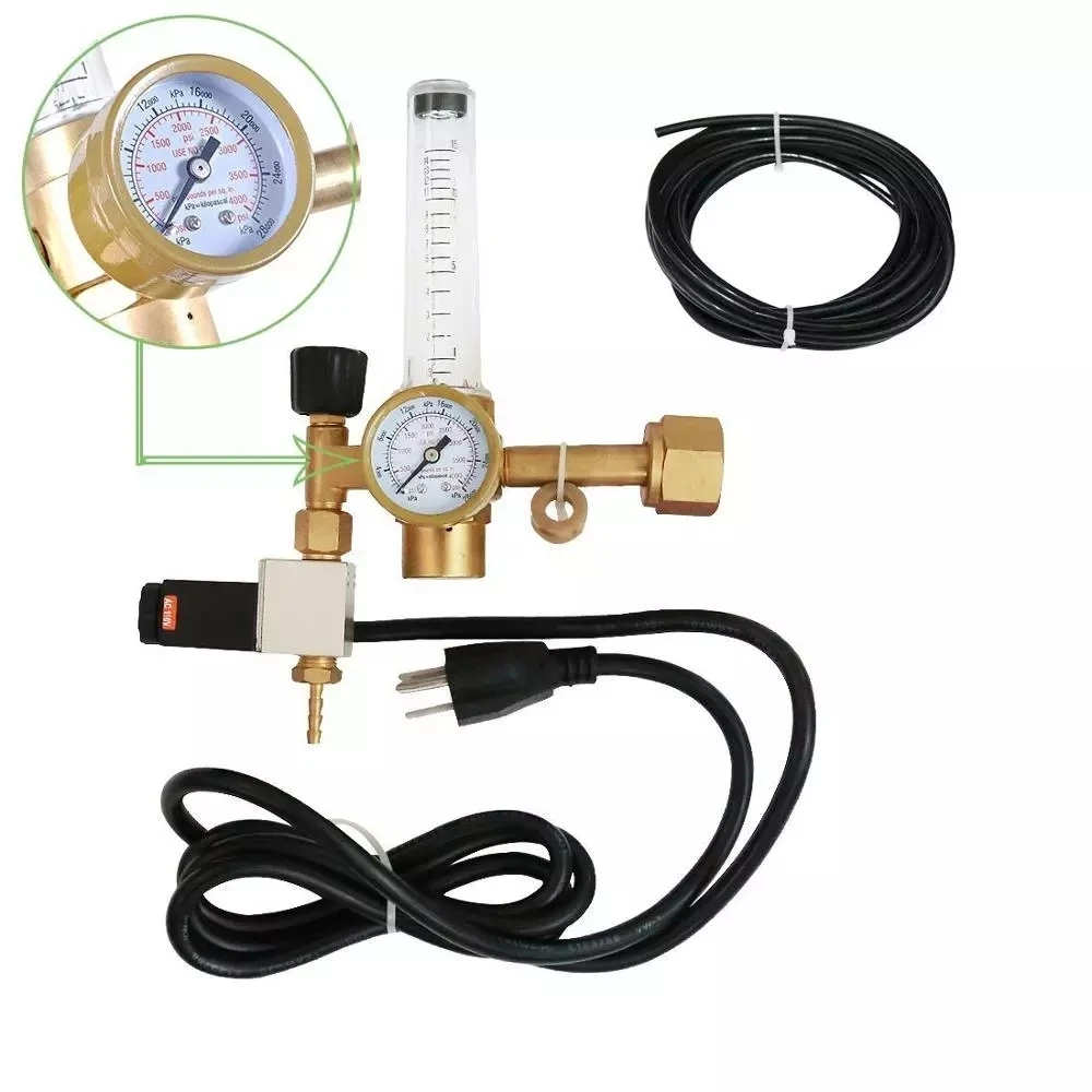 Hydroponics (Co2) Regulator Emitter System with Solenoid Valve Accurate and Easy to Adjust Flow