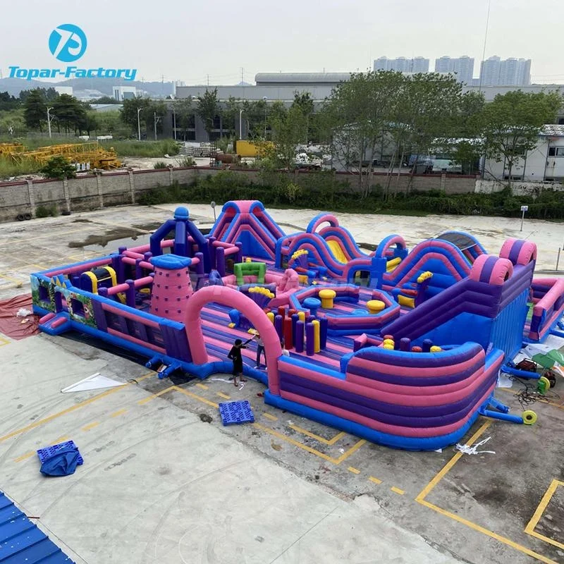 Water Park Color Air Jumping Castle Course Indoor Inflatable Bouncers For Kids