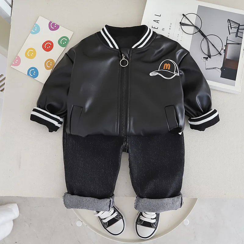 New Stylish Spring Autumn and Winter Children Jacket Thick Coat Boy Casual Boys Clothing Sets Wholesale