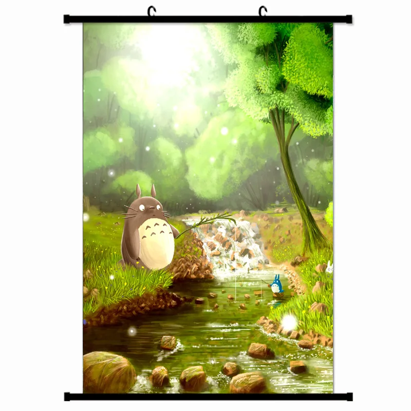 30 Designs Hayao Miyazaki Posters Anime Hanging Scrolls Wall Picture My Neighbor Totoro Wall Art Scroll Hanging Painting