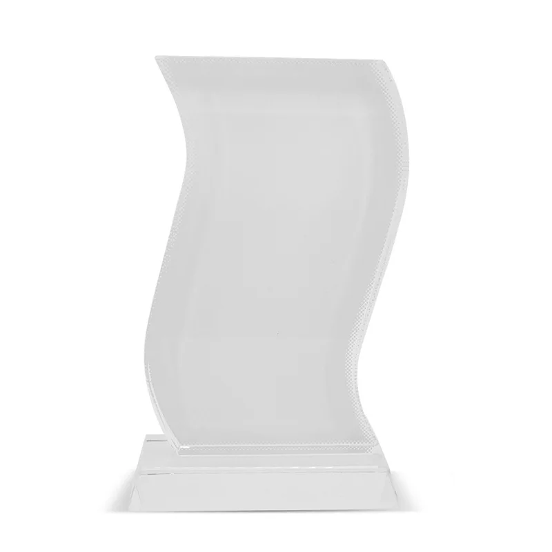 KM New Design Different Shape Sublimation Glass Trophy Blank Crystal Glass Sublimation Crystal Photo Frame For Souvenir