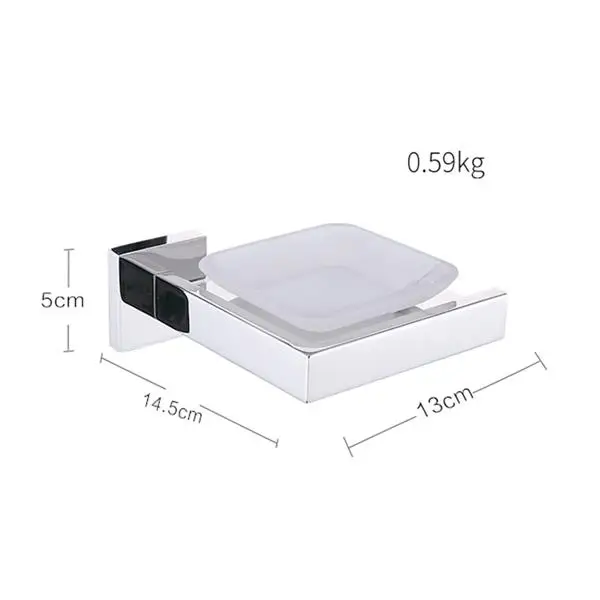 304 stainless steel soap dish square holder with detachable silver bathroom accessories dispenser