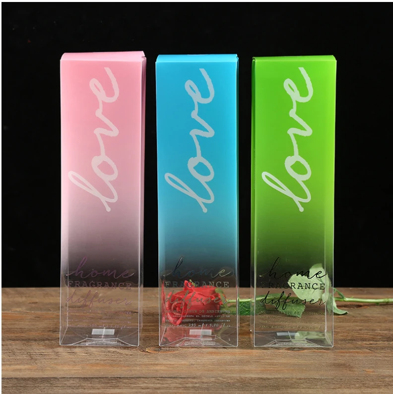 Индивидуальная коробка горячее тиснение печать складные маленькие прозрачные пластиковые