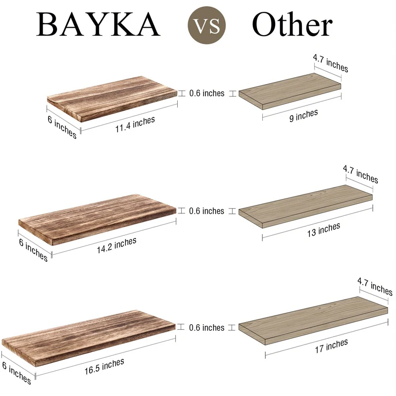 Bedroom Living Room Bathroom Kitchen Office Wall Storage Shelves modern designer Wall Mounted Floating