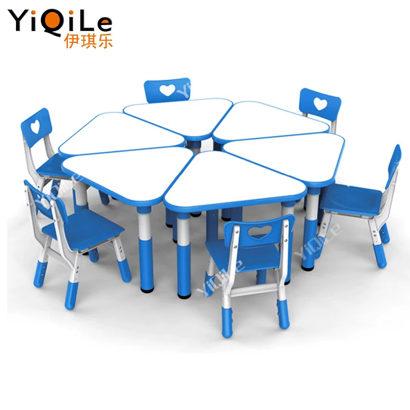 Высококачественная школьная мебель, подъемные комбинированные треугольные школьные столы, стулья для простых современных продуктов