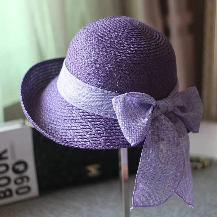 Wholesale High Quality Sun Protection Beautiful Kid Paper Straw Cowboy Beach Hat With Flowers Decoration