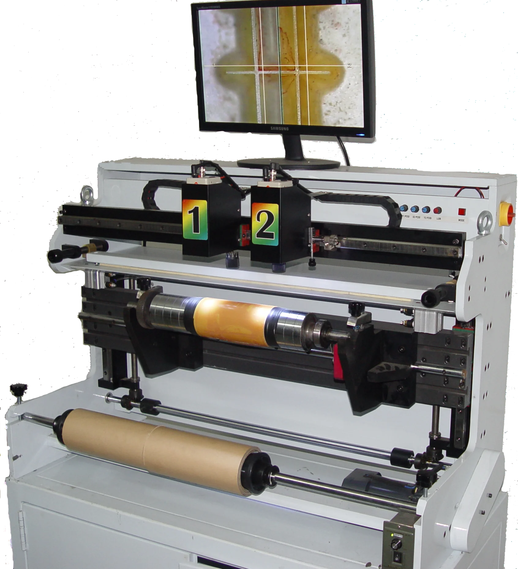 Cantilever type flexo plate mounting or sticking machine for flexo plates