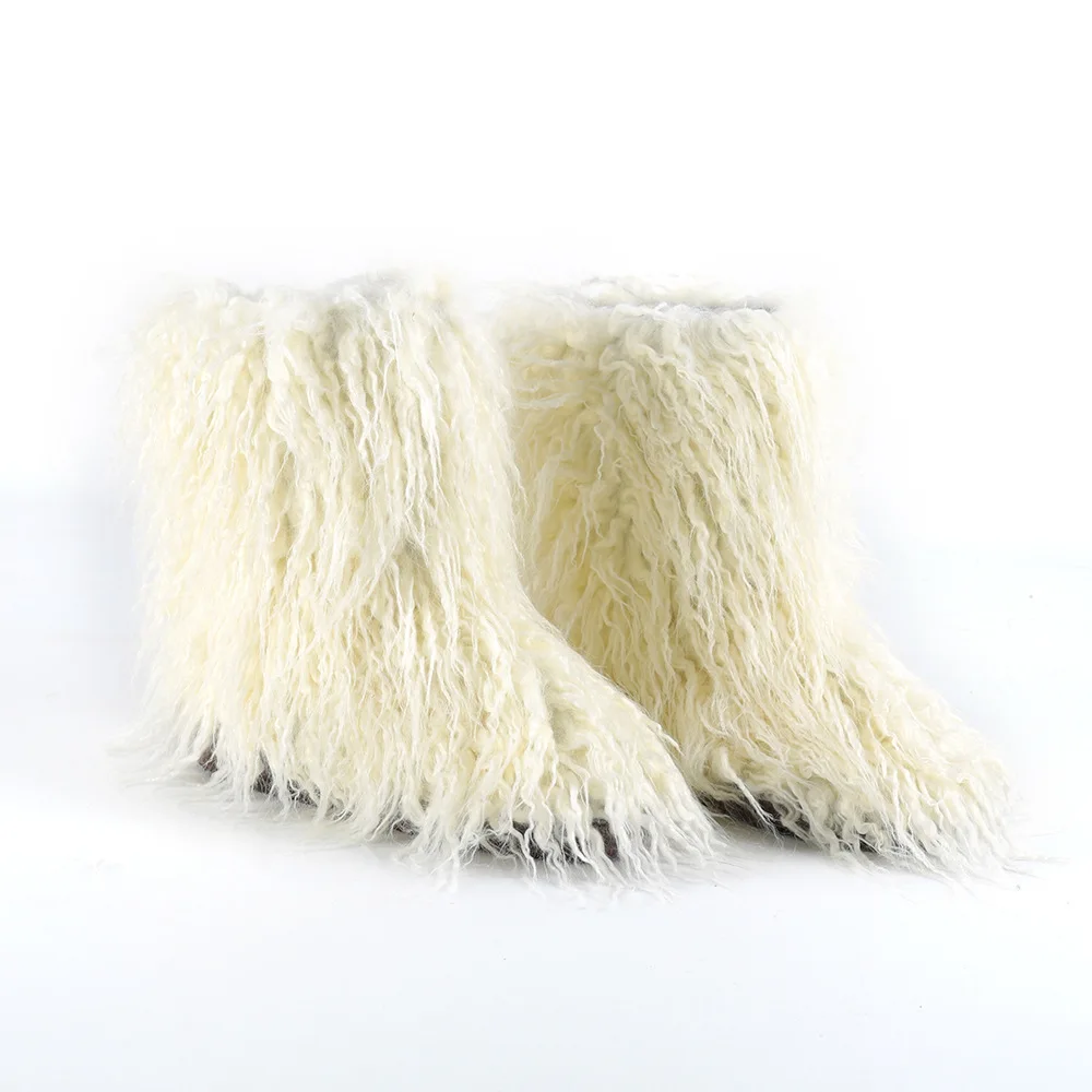 Factory wholesale cheap fur boots for women  and fur women shoes