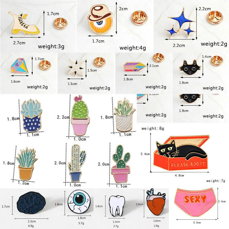 Customized metal badges, enamel pins, brooch cartoon badge, jeans, lapel, cute gift