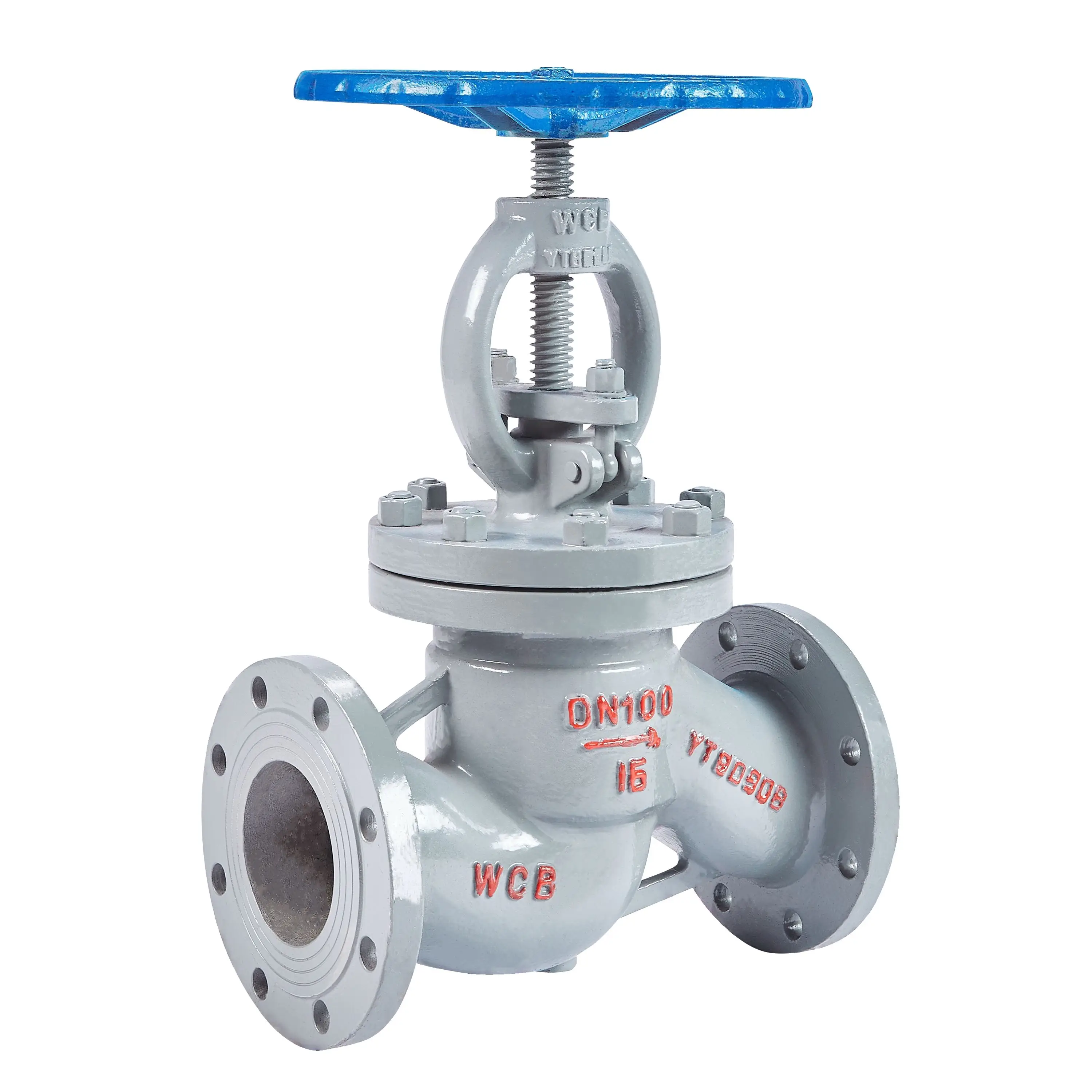 CQATMT Manual Steam Pressure Shutoff Valve Gas Globe Valve Ductile Iron Cast Steel Globe Valve