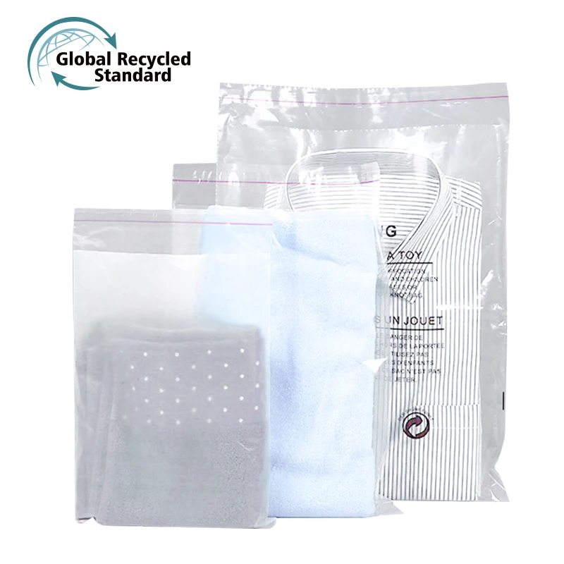 YURUI global recycle system Custom Polybag Clear Plastic LDPE Poly Self Adhesive Seal Bags with Suffocation Warning