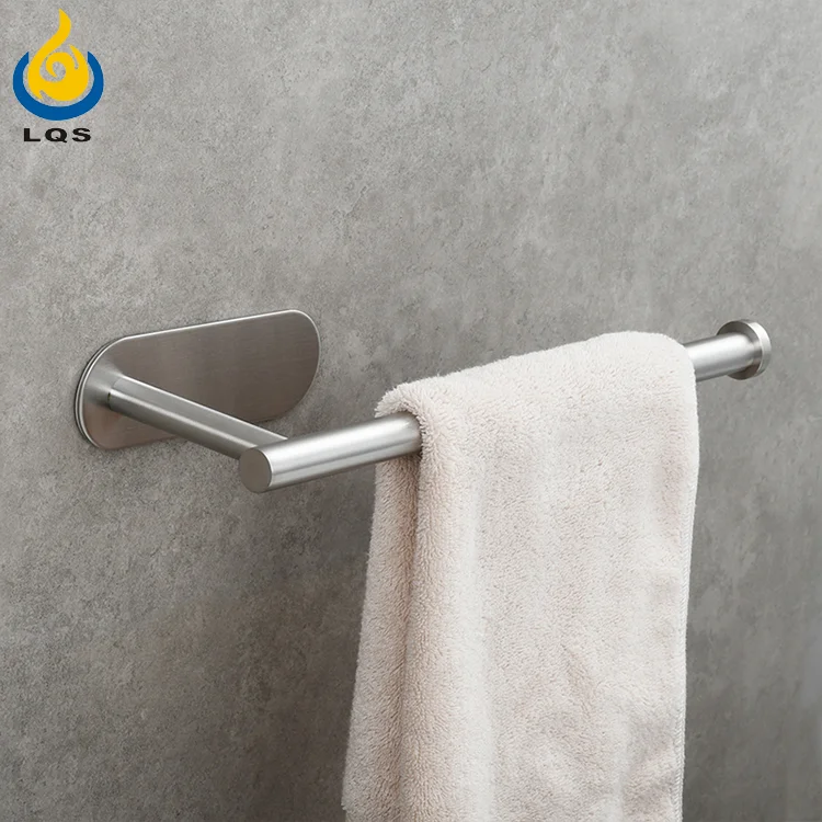 Hot sale no drill nail-free stainless steel self adhesive wall mounted toilet paper tissue holder for bathroom kitchen