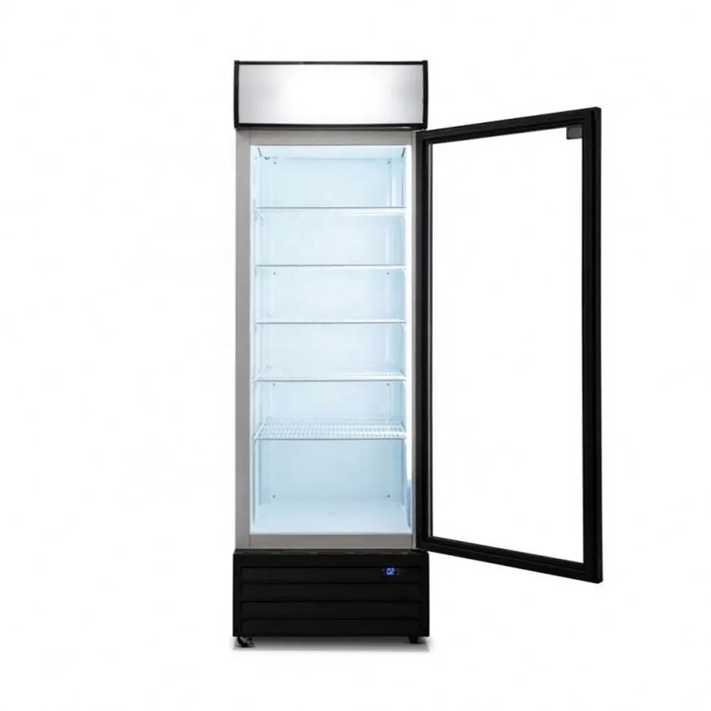 Commercial Vertical Upright Beverage Cooler With Glass Door Chiller Refrigeration Equipment For Supermarket Freezer For Drinks