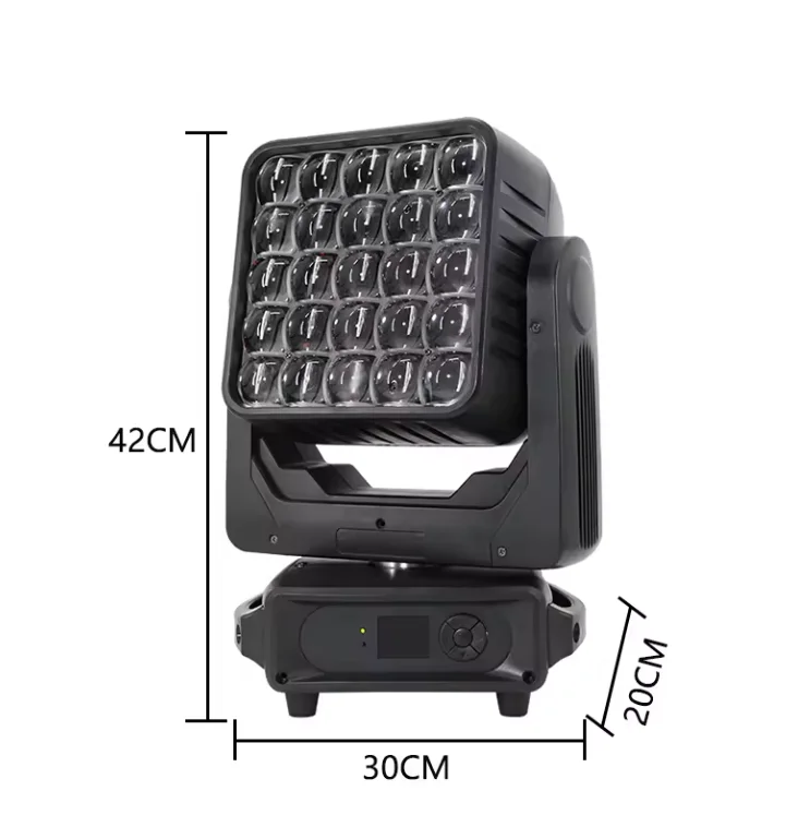 Lotus 5x5 25x15W Zoom LED Moving Matrix Professional led Par Light DMX512 control for Stage DJ Disco bar Studio Performance