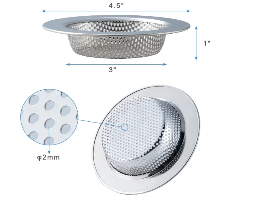 Small Kitchen Accessories Stainless Steel Material Kitchen Sink Strainer High Quality Kitchen Sink Strainer